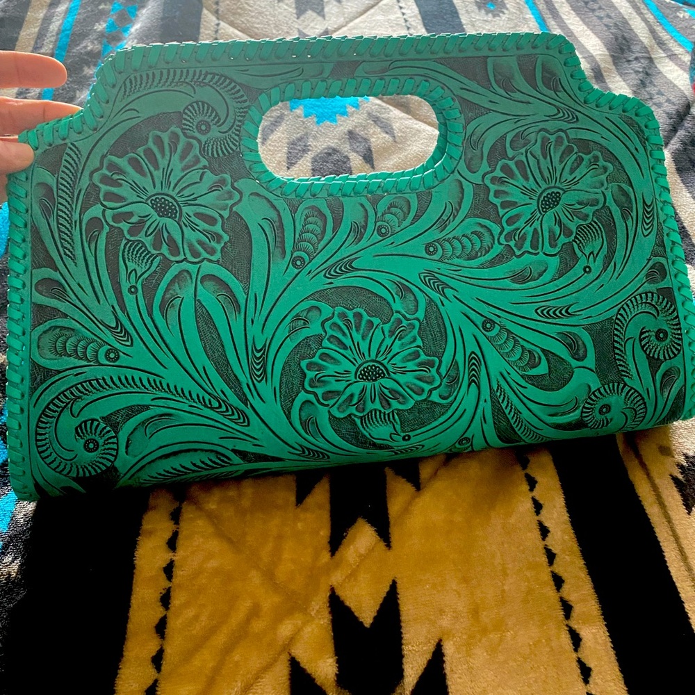 Virginia Handbags, leather clutch